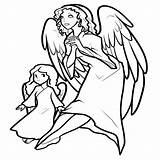 Angel Coloring Pages Printable Coloringme Two Rocks sketch template