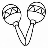 Coloring Pages Maracas Music Musical Worksheets Crafts sketch template