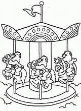 Coloring Merry Round Go Pages Carousel Bears Care Colouring Printable Riding Kids Sheets Color Popular Getcolorings Coloringhome sketch template