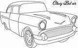 Coloring Chevy Car Bel Air Old Sketch Pages 1956 Template Cars sketch template