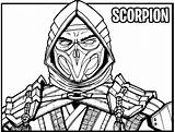 Mortal Kombat Scorpion Coloringgames sketch template