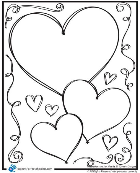 printable heart pictures coloring home