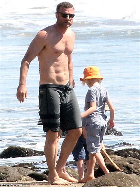 naomi watts and husband liev schreiber enjoy day at beach with two sons