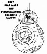 Coloring Wars Star Sheets Awakens Force Pages Printable sketch template