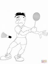 Badminton Colorare Disegno sketch template