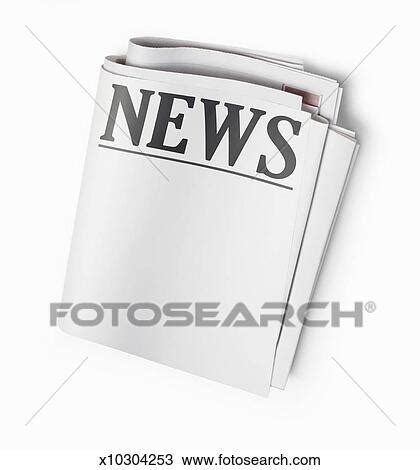 stock photo  blank newspaper front page   title news