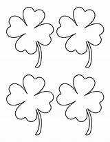 Clover Leaf Coloring Four Pages Kids sketch template