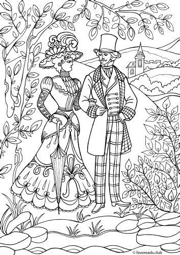 victorian era printable adult coloring pages  favoreads