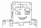 Minecraft Coloring Pages Steve Smiling Mooshroom sketch template