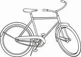 Bike Coloring Pages Bicycle Cool Mountain Outline Firkin Drawings sketch template