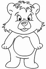 Bear Coloring Pages Animals Baby Kids Preschool Printable Painting Other Click sketch template