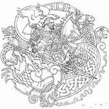 Norse Valhalla sketch template
