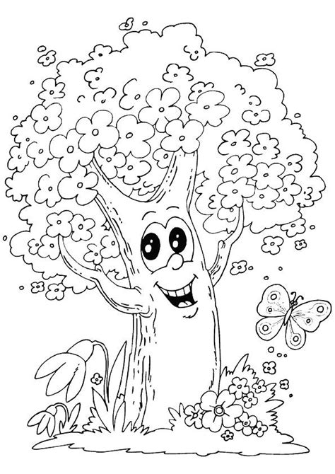 printable simple trees coloring pages simple trees coloring
