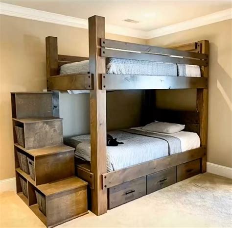 pin  richard rhodes  woodworking bunk bed designs diy bunk bed