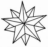 Star Christmas Coloring Ornament Pages Drawing Clip Pictrures Children Ornaments sketch template