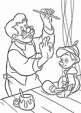 Pinocchio Coloring Pages Cartoon Disney Colouring Puppet Printable Choose Board sketch template