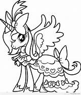 Coloring Pages Pony Little Unicorn Color Printable Princess Unicorns Armor Print Mlp sketch template