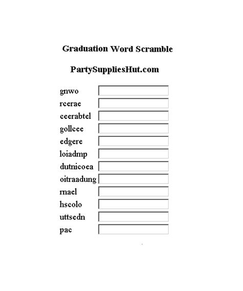 graduation party games  printable games  activities   theme