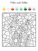 Color Zahlen Nach Malen Coloring Numbers Pages Kids Ausmalen Christmas Animal Part Zum Number sketch template