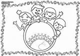 Malvorlage Kindertag Ausmalen Ausmalbild Kinderrechte Babyduda Kindermotiv Weltkugel Kindern Kinderfest sketch template