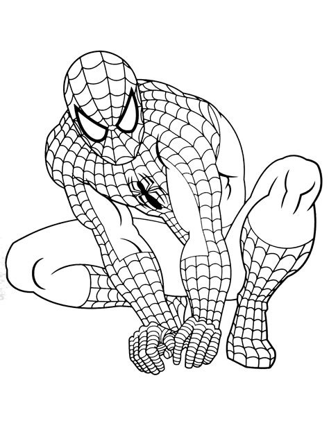 spiderman printable coloring page printable templates