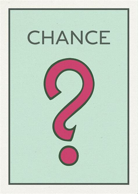 chance vintage monopoly board game theme card greeting card  sale