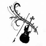 Violin Symbol Silhouette Music Line Fiddle Drawing Car 1cm S9 Sticker Vinyl Silver Decor Fashion 2cm Getdrawings sketch template