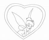 Tinkerbell Coloring Pages Printable Tinker Bell Clip Color Sheets Heart Print Disney Coloringkids sketch template