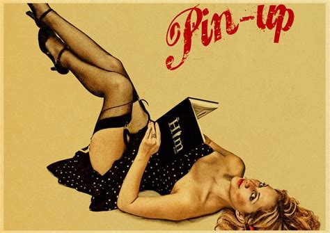 Sexy Lady American Pin Up Poster Retro Art Posters Printed Wall