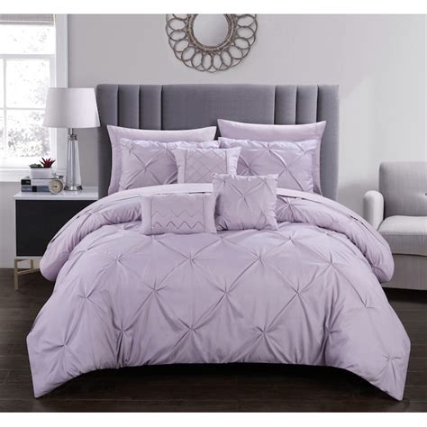 chic home design hannah  piece lavender king comforter set   bedding sets department