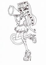Coloring Monster High Pages Printable Meowlody Fearleading Werecats Colouring Sheets Sheet Print Printables Sisters Drawing Dolls Au Werecat Doll sketch template