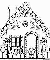 Coloring Gingerbread Pages Houses Christmas Printable Popular sketch template
