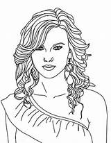 Coloring Pages People Swift Taylor Famous Print Singers Realistic Adults Women Printable Color Album Girl Adult Portrait Colouring Coloring4free Woman sketch template