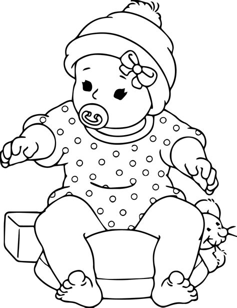 baby doll coloring page  getdrawings