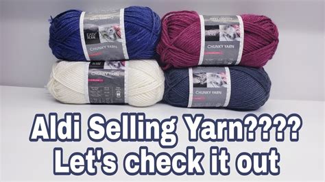 aldis  yarn    lets check   bag  day crochet yarn review youtube