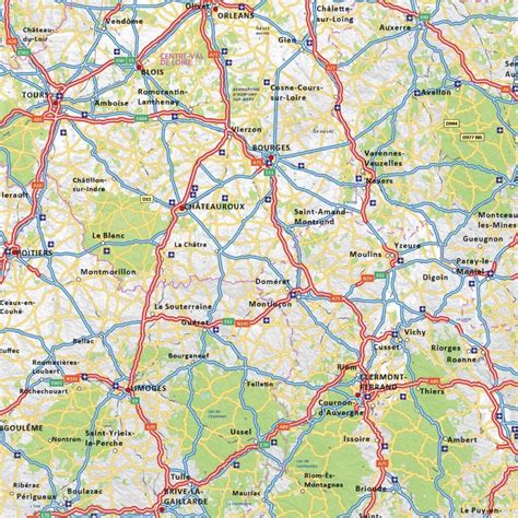 wegenkaart frankrijk landkaarten frankrijk vector map