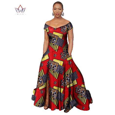 2018 long dress africa bazin riche wax print dresses plus size vetement