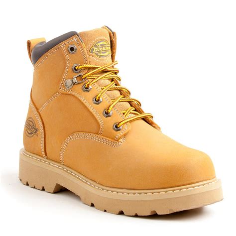 Dickies Ranger Men Size 10 5 Wheat Soft Toe Leather Work