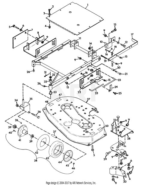 gravely   deck pro series parts diagram  mower frame