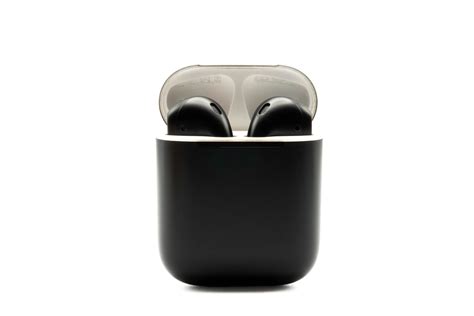 apple airpods  generacion  ladecase bluetooth custom black matt nuevo ebay