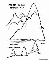 Coloring Mountain Pages Alphabet Printable Book Print Color Library Clipart Popular sketch template
