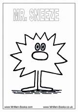 Mr Men Pages Colouring Coloring Sneeze Miss Little Show Books Sheets Popular Printable sketch template