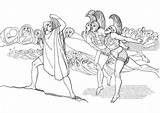Colorare Ulisse Odysseus Unterwelt Odisea Inferno Infierno Kleurplaat Malvorlage Disegni Onderwereld Odyssey Bambini Odissea Scilla Cariddi Mythology Homer Ausdrucken sketch template