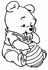 Pooh Winnie Coloring Bear Pages Baby Honey Jar Drawing Cute Digging Dog Winie Color Wiener Printable Print Getcolorings Colorings Clipartmag sketch template