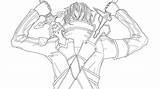 Sword Kirito Online Drawing Paint Getdrawings sketch template
