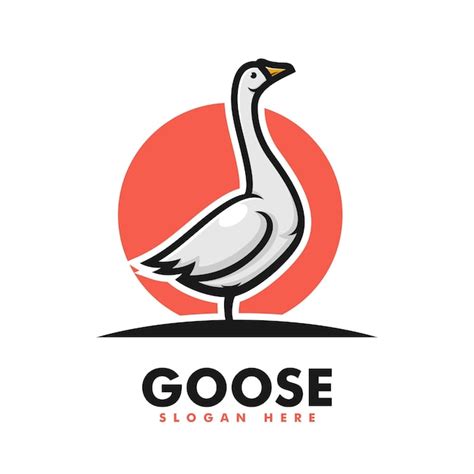 premium vector vector logo illustration goose simple mascot style