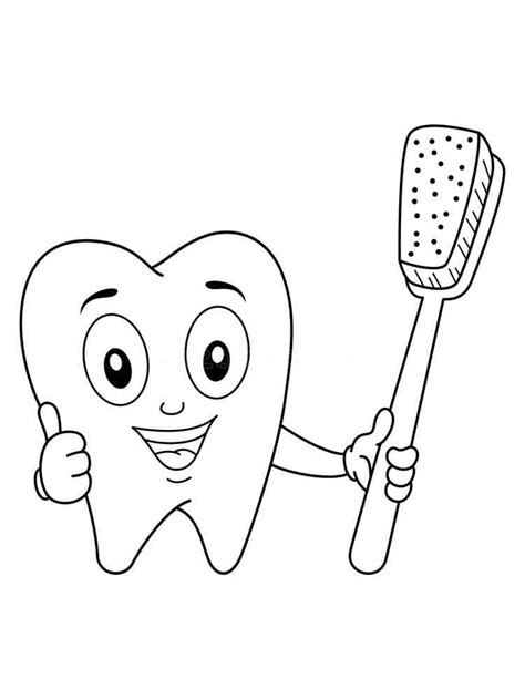 tooth coloring pages