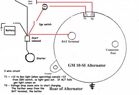 delco chevy  wire alternator wiring diagram