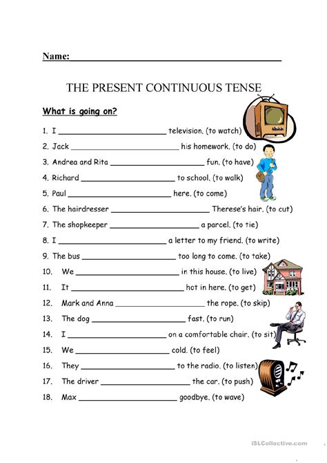 present continuous tense exercises electronic workshe vrogueco