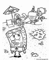 Coloring Spongebob Lonely Pages Printable sketch template